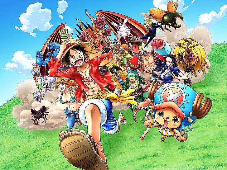 One Piece poster, Anime, One Piece, Brook (One Piece), Franky (One Piece), Monkey D. Luffy, Nami (One Piece), Nico Robin, Sanji (One Piece), Tony Tony Chopper, Usopp (One Piece), Zoro Roronoa, HD wallpaper