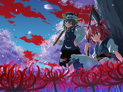 Anime, Touhou, Komachi Onozuka, Shikieiki Yamaxanadu, HD wallpaper HD wallpaper