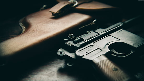 Маузер С96, пистолетная кобура, Маузер, Германия, М712, пистолет, Парабеллум, HD обои HD wallpaper