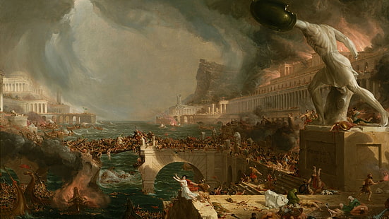 Serangan Olympus oleh Ronald, perang, pengepungan, Yunani kuno, Wallpaper HD HD wallpaper