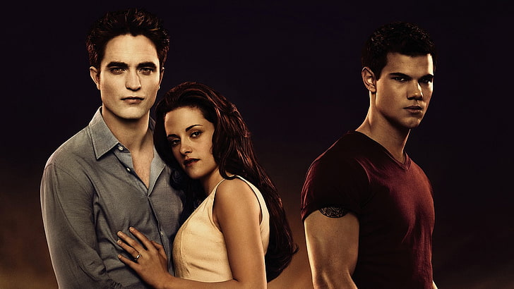 Film, The Twilight Saga: Breaking Dawn - Bagian 1, Bella Swan, Edward Cullen, Jacob Black, Kristen Stewart, Robert Pattinson, Taylor Lautner, Wallpaper HD