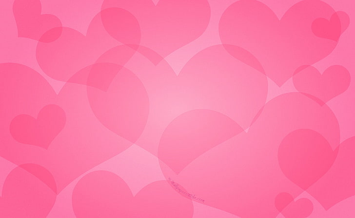 Love Is In The Air, pink heart illustration, Love, Holidays/Valentine's Day, Pink, valentine's day, love is in the air, pink hearts, HD wallpaper