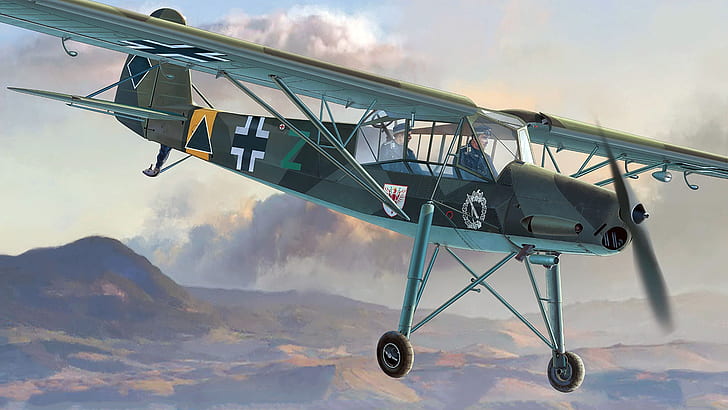 scout, Luftwaffe, Fi 156, Fieseler, Storch, small German plane, liaison aircraft, HD wallpaper