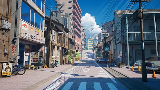 Japan, Tokyo, konstverk, HD tapet HD wallpaper