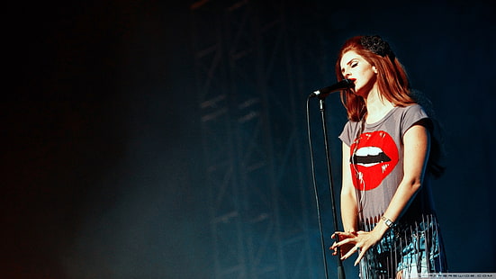 kvinnor, Lana Del Rey, rödhårig, sångare, HD tapet HD wallpaper