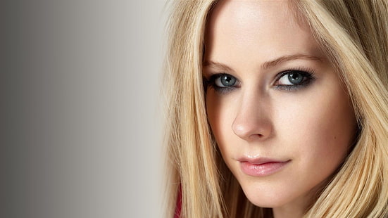 Avril Lavigne, blonde, blaue Augen, Gesicht, HD-Hintergrundbild HD wallpaper