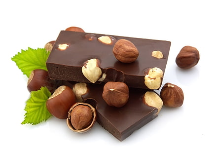 Mandeln, Schokolade, Haselnuss, Walnuss, süß, HD-Hintergrundbild HD wallpaper