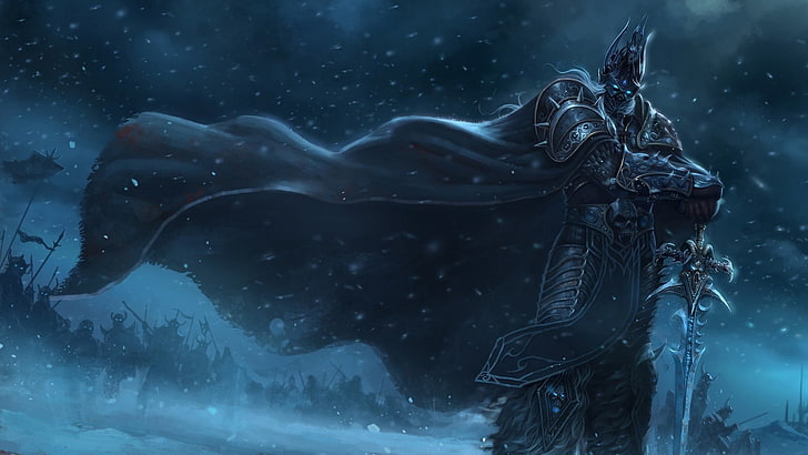 knight digital art, World of Warcraft, Warcraft Dünyası: Lich King'in Gazabı, Lich King, HD masaüstü duvar kağıdı