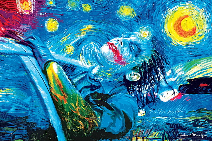 ภาพวาดนามธรรมโจ๊กเกอร์โจ๊กเกอร์งานศิลปะภาพวาด, วอลล์เปเปอร์ HD