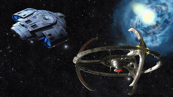 Star Trek, Star Trek: Deep Space Nine, Stacja Kosmiczna, USS Defiant, Tapety HD HD wallpaper