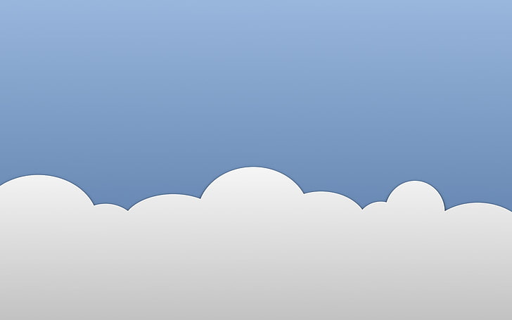 weiße Wolke ClipArt, blau, weiß, Wolken, Minimalismus, einfach, einfachen Hintergrund, abstrakt, Kunstwerk, HD-Hintergrundbild