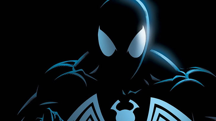 Marvel czarna tapeta cyfrowa Spider-Man, komiks, Spider-Man, Tapety HD
