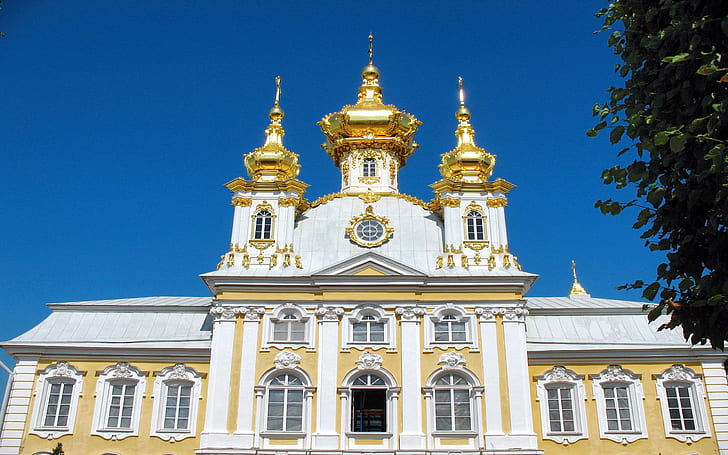 Bâtiment de l'église du Grand Palais de Peterhof I84280, Fond d'écran HD