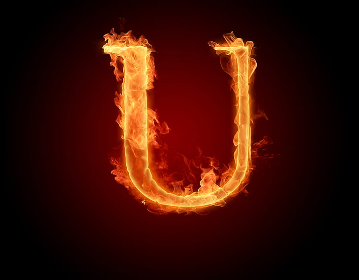 огонь, пламя, буква, алфавит, литера, HD обои