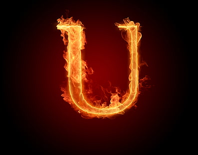 огонь, пламя, буква, алфавит, литера, HD обои HD wallpaper