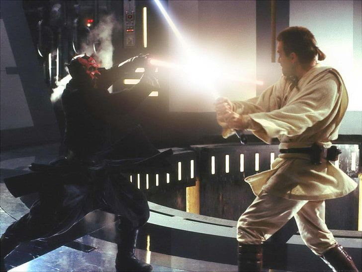 Papel de parede digital de Star Wars Darth Maul, Guerra nas Estrelas, Obi-Wan Kenobi, Darth Maul, HD papel de parede