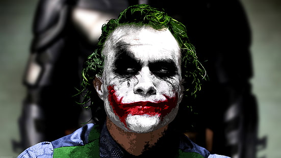Batman The Dark Knight Joker Face HD, filmer, the, dark, batman, face, riddare, joker, HD tapet HD wallpaper