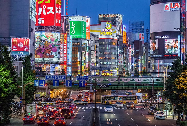 Ciudades, Tokio, Shinjuku, Fondo de pantalla HD