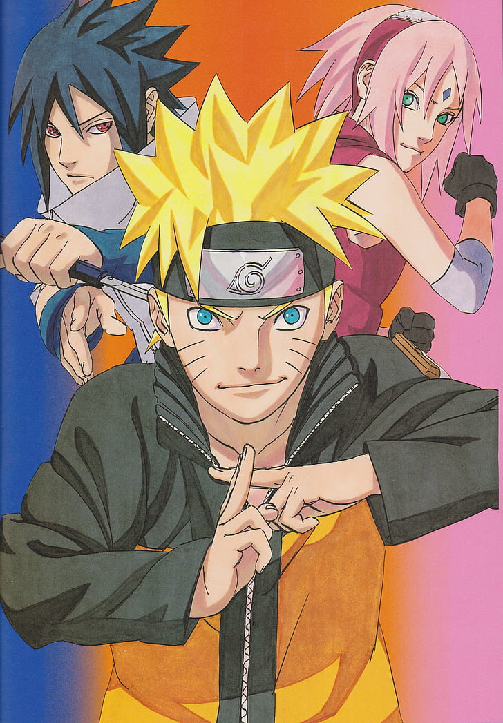 Naruto Shippuuden, Uzumaki Naruto, Masashi Kishimoto, Haruno Sakura, ninja, Wallpaper HD, wallpaper seluler