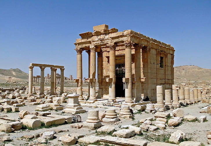 Palmyra, Syria, Temple, Ruins, HD wallpaper