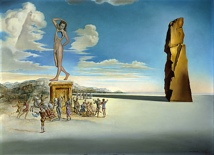 surrealism, picture, Salvador Dali, The Deity Of The Bay Of Roses, HD wallpaper HD wallpaper