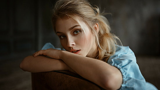 Алиса Тарасенко, Георгий Чернядьев, глубина резкости, женщины, портрет, блондинка, HD обои HD wallpaper