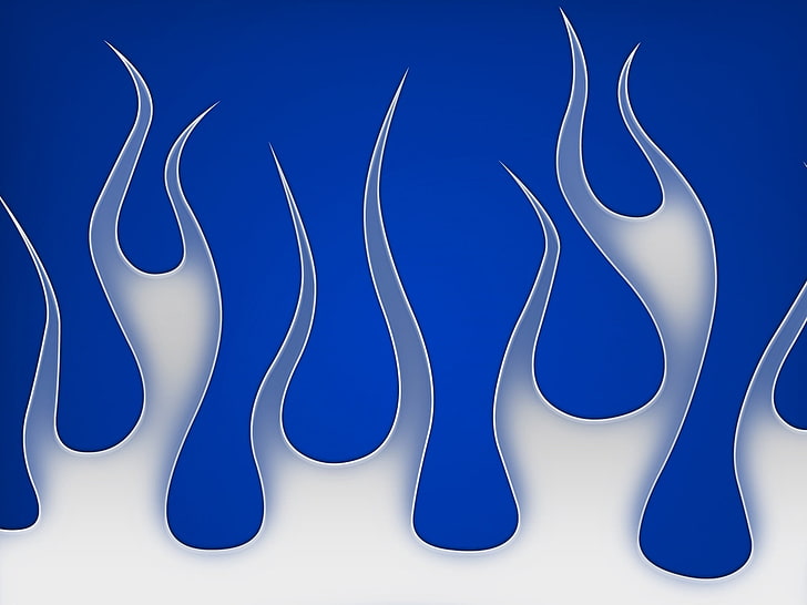 weiße und blaue Flamme Illustration, Muster, Hintergrund, Licht, Feuer, HD-Hintergrundbild