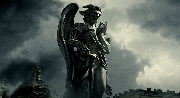 Anioły i demony film HD Tapety, posąg szarego diabła, filmy, anioły i demony, anioły, film, demony, Tapety HD
