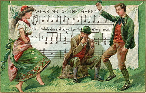 Holiday, St. Patrick's Day, Couple, Dancing, Leprechaun, HD wallpaper HD wallpaper
