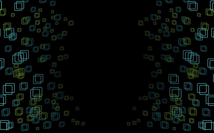 Quadrate, Grün, Uniform, Schwarz, Illusion, Immersion, HD-Hintergrundbild
