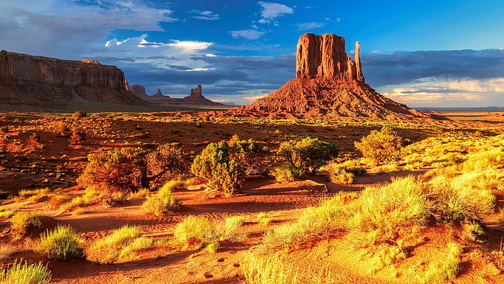 туристическая достопримечательность, долина памятников ольято, природа, пустыня, сша, аризона, пустыня, племенной парк, пейзаж, кустарник, каньон, западная рукавица, образование, скала, долина памятников племенной парк, навахо, небо, ориентир, бесплодные земли, холм,Долина монументов, племенной парк навахо, HD обои