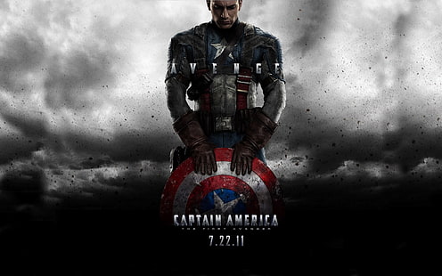 Marvel Avengers Captain American Постер фильма «Первый мститель», «Капитан Америка: Первый мститель», «Капитан Америка», Крис Эванс, HD обои HD wallpaper