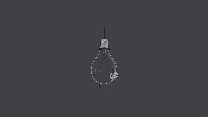 lampu, bola lampu, humor, minimalis, latar belakang sederhana, Wallpaper HD