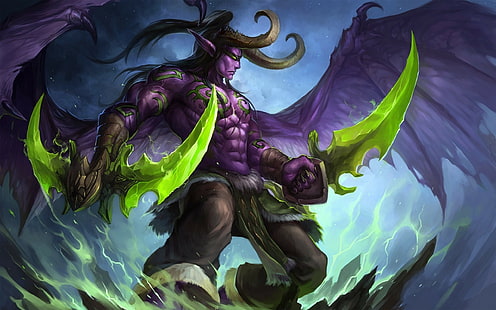 World of Warcraft ، فن المعجبين ، Illidan Stormrage، خلفية HD HD wallpaper