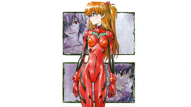 Neon Genesis Evangelion, Asuka Langley Soryu, Ikari Shinji, Kaworu Nagisa, HD wallpaper