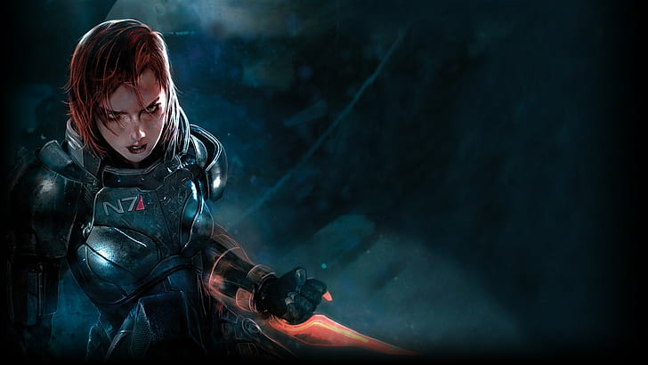 Mass Effect N7 HD, videogame, efeito, massa, n7, HD papel de parede