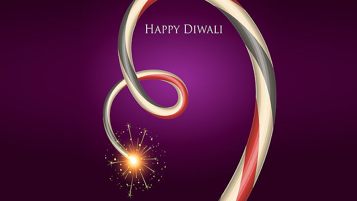 Happy diwali text with purple background wallpaper, Fireworks, Happy Diwali,  HD wallpaper | Wallpaperbetter