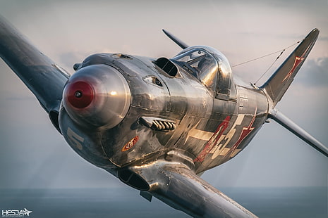 برغي ، غطاء محرك السيارة ، طيار ، الحرب العالمية الثانية ، The Yak-3 ، As-3M ، القوات الجوية للجيش الأحمر ، HESJA Air-Art Photography ، نسخة طبق الأصل، خلفية HD HD wallpaper