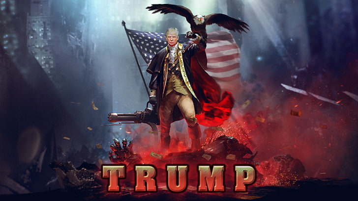 Grafika koncepcyjna Trumpa, Donald Trump, polityka, apokaliptyczny, Tapety HD
