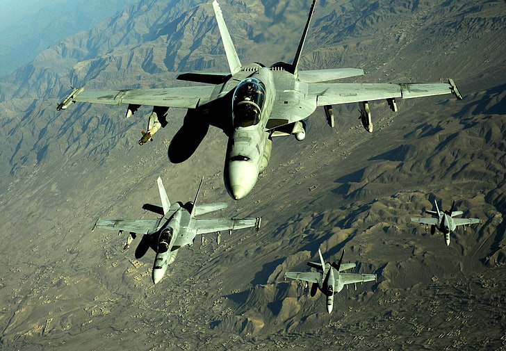 ВВС США, FA-18 Hornet, военные, военные самолеты, самолеты, машины, HD обои