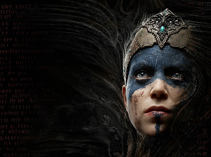 Hellblade Senua's Sacrifice Video Game, silver-colored crown with teal gemstones, Games, Other Games, Game, Underworld, celtic, hellblade, senua, 2017, videogame, keyart, mythology, SenuasSacrifice, Norse., HD wallpaper HD wallpaper