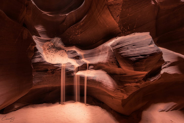 Canyons, canyon antilope, arizona, canyon, rocher, sable, Fond d'écran HD