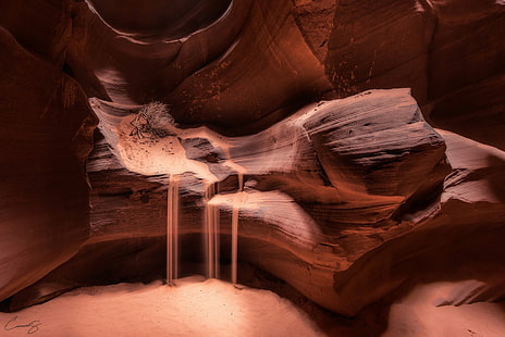 Kanyonlar, Antilop Kanyonu, Arizona, Kanyon, Kaya, Kum, HD masaüstü duvar kağıdı HD wallpaper