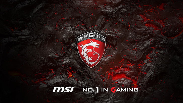 Лого на MSI Gaming G Series, MSI, Gambit Gaming, червено, дракон, лава, цифри, HD тапет
