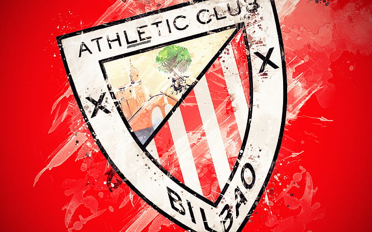 Fútbol, ​​Athletic de Bilbao, emblema, logotipo, Fondo de pantalla HD