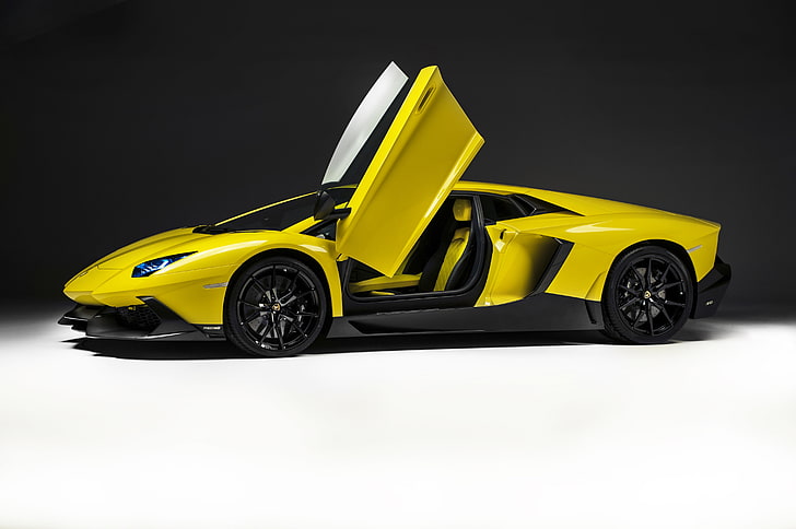latar belakang, Lamborghini, pintu, mobil, LP700-4, Aventador, 50 Edisi Anniversario, Wallpaper HD