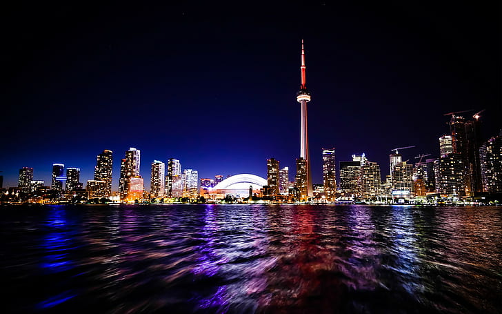 Toronto Nightscape, city, hd, Toronto Nightscape, HD wallpaper