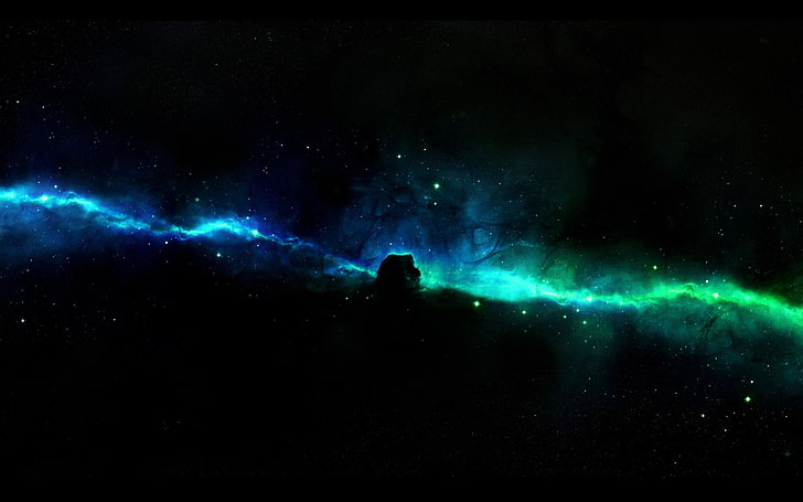 warna-warni, ruang, nebula, gelap, Horsehead Nebula, seni ruang, Wallpaper HD