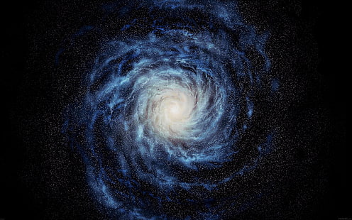 galassia spaziale blu-Apple iOS8 iPhone6 ​​Plus HD Wallp .., carta da parati nebulosa blu e nera, Sfondo HD HD wallpaper