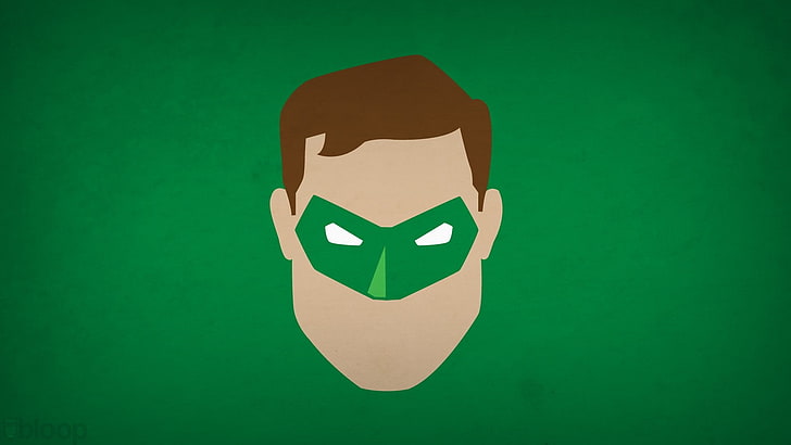 Green Lantern vector art, DC Comics, minimalism, simple background, Green Lantern, superhero, comics, Blo0p, HD wallpaper